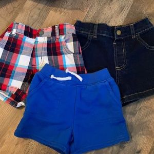 12 month shorts. 3 pairs